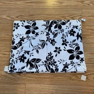4 placemats black and white tropical world market